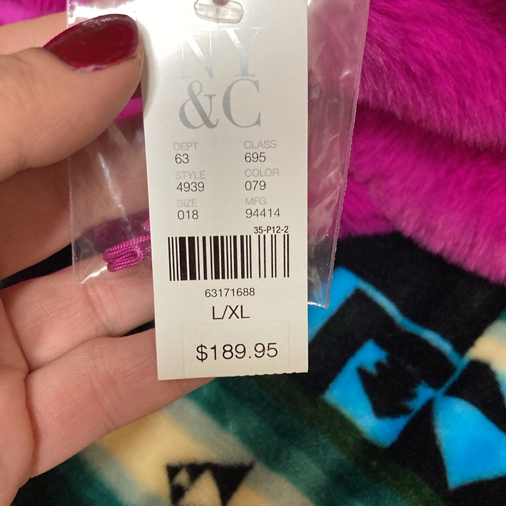 🍒HOST PICK🍒 NWT 190 RETAIL L/XL NY & CO PINK COAT - Picture 5 of 5